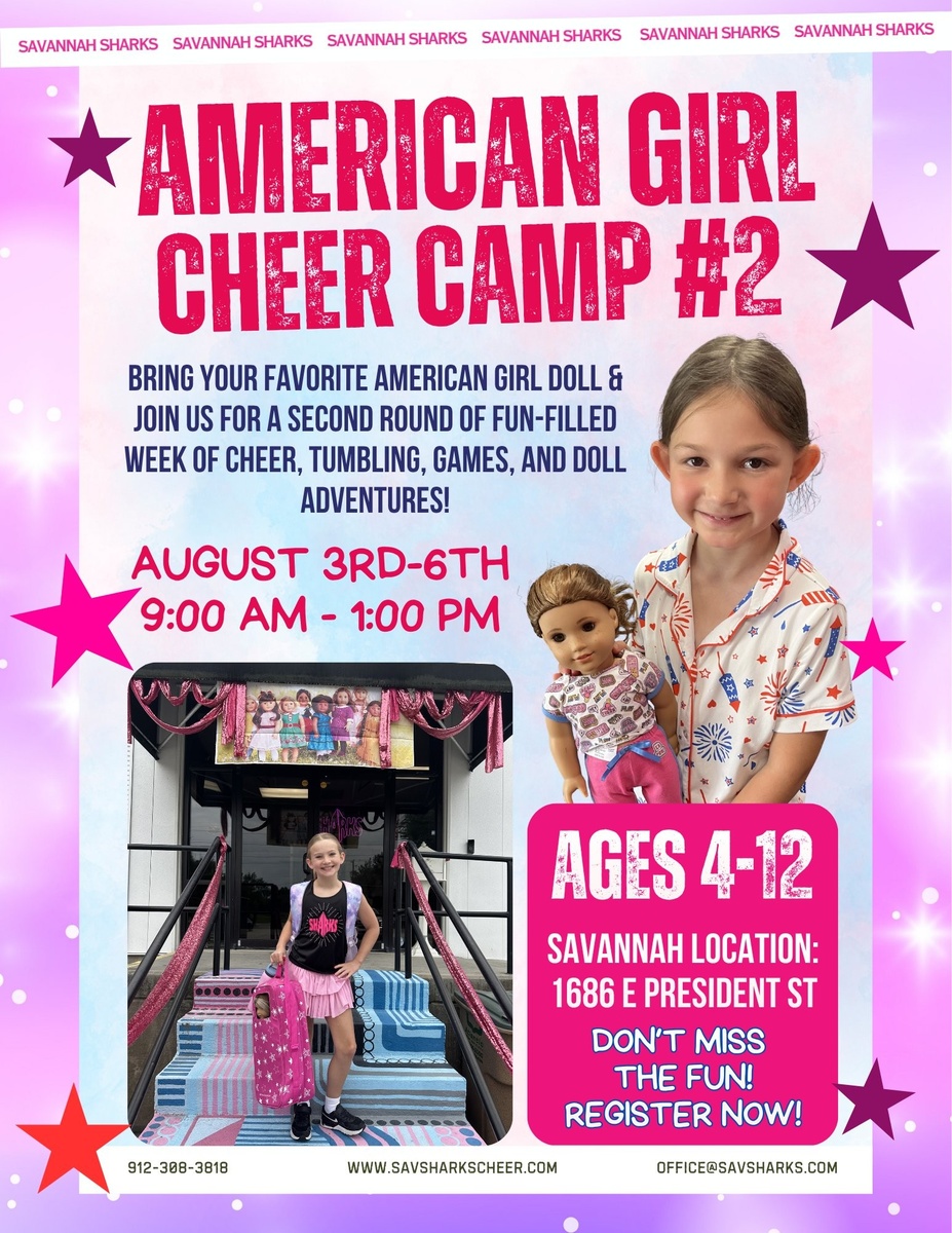 Savannah Sharks American Girl Cheer Camp! (ages 4 to 12) — photo 1 of 1