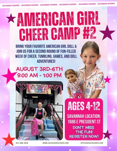 Savannah Sharks American Girl Cheer Camp! (ages 4 to 12)