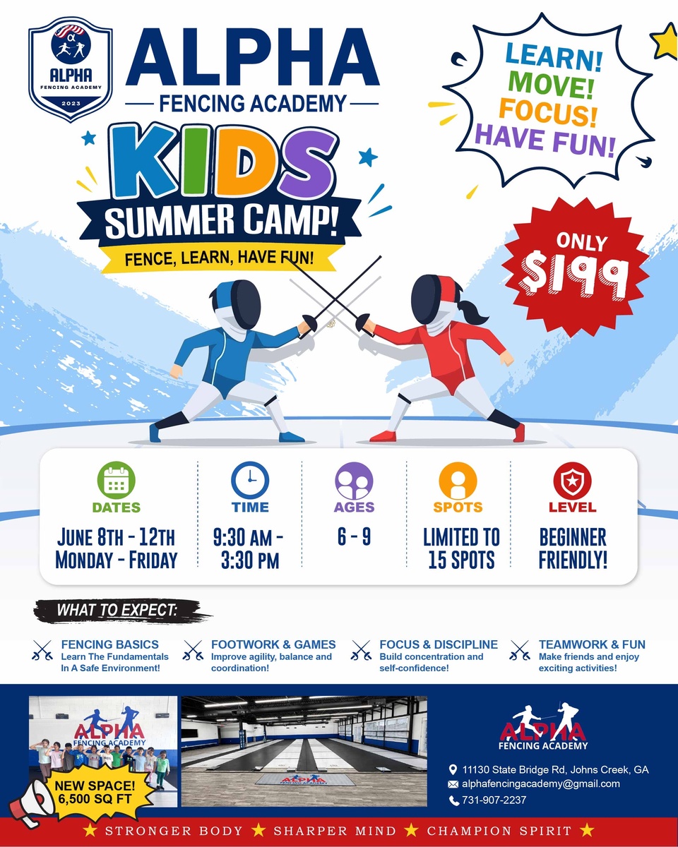 Alpha Fencing Kids Summer Camp (ages 6 to 9) — photo 1 of 1
